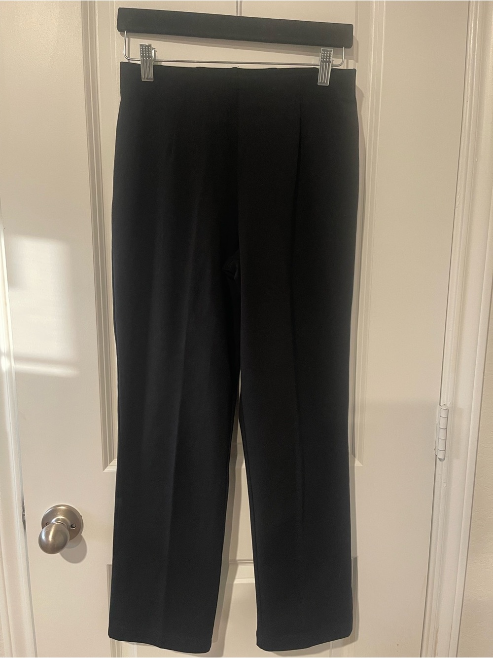 L.L. Bean Black Women's Tailored Straight-Leg Trousers